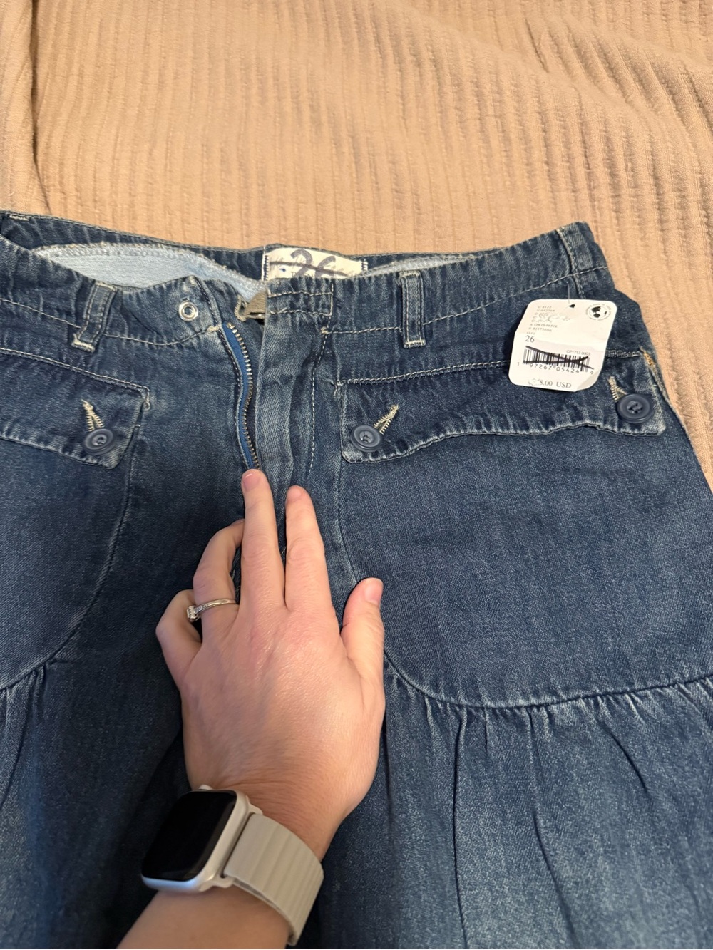 Women's Blue Denim Jeans - Classic Indigo. We the Free size 26. New with tags.
